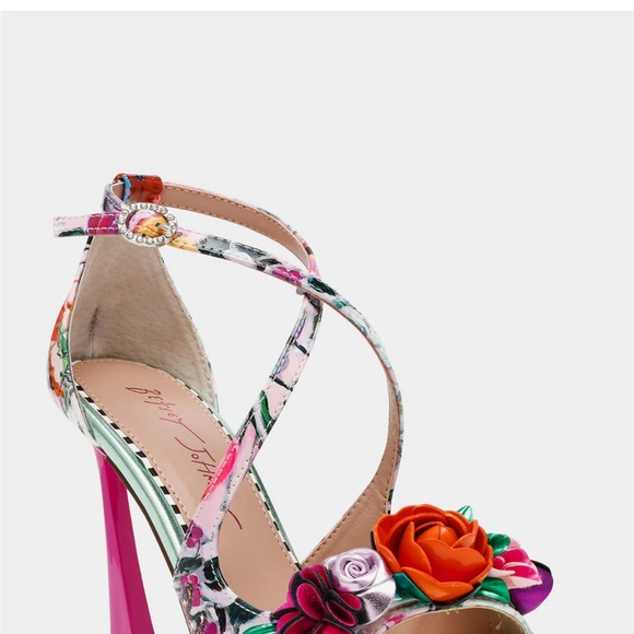 Betsy Johnson Floral Multicolor Heels - Picture 3 of 3